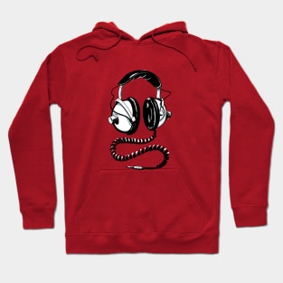 Huge vintage headphones illustration Hoodie